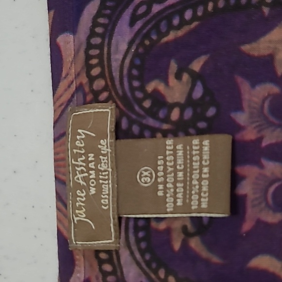 💥3for$12💥 Jane Ashley women's 3/4 length sleeve shirt size 3X - Picture 4 of 8